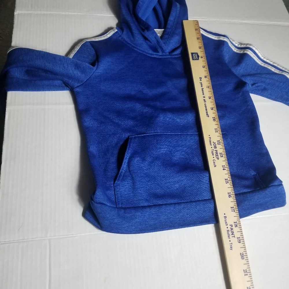 ADIDAS BOY'S BLUE AND WHITE HOODIE SIZE 6